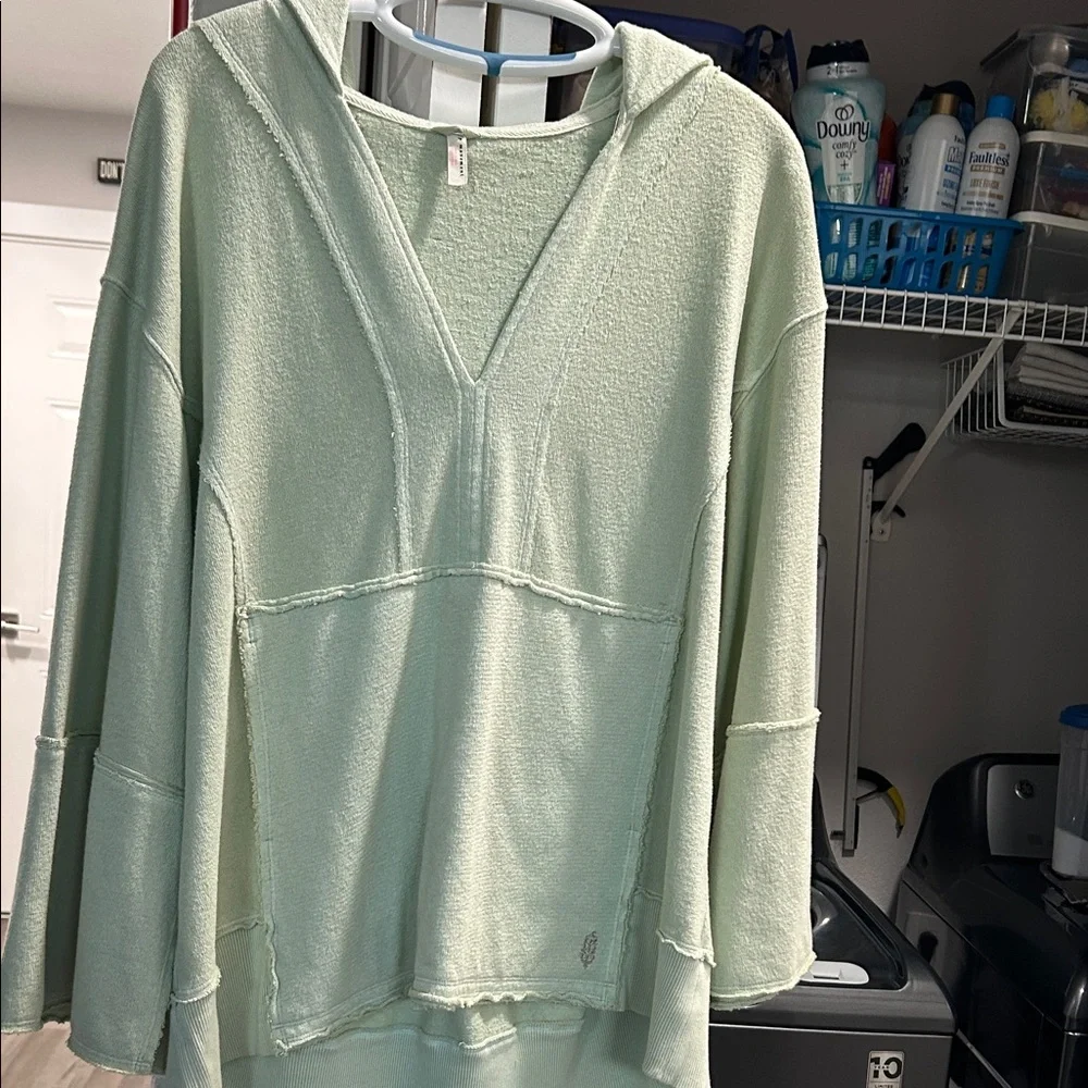 FP Movement by Free People Mint Green Terry Oversized Hoodie Size S - Picture 3 of 9